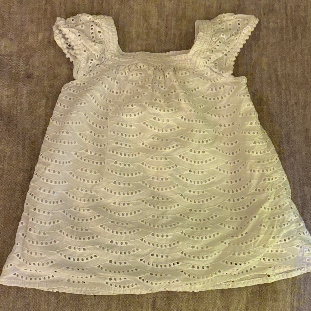 Cherokee Cream Baby Dress with Pink Accents
